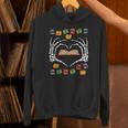 Skeleton Heart Read Reading Book Librarian Halloween Women Unisex Hoodie