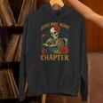 Skeleton Read Book Just One More Chapter Floral Book Lover Unisex Hoodie