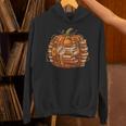 Smart Book Pumpkin Retro Fall Teacher Reading Halloween Unisex Hoodie