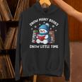 Snow Many Books Snow Little Time Snowman Reading Book Unisex Hoodie
