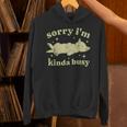 Sorry I'm Kinda Busy Lazy Cat Sarcastic Sayings Introvert Men Women Unisex Hoodie