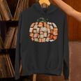 Thanksgiving Fall Books Pumpkins Vintage Library Teacher Kid Unisex Hoodie