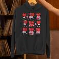 Valentines Day Librarian Heart Reading Book Women Men Kids Unisex Hoodie