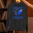 I Wear Blue In Memory For My Son Colon Cancer Awareness Unisex Hoodie
