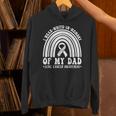 I Wear In Memory Of Dad Lung Cancer Awareness Ribbon Unisex Hoodie