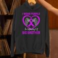 I Wear Purple In Memory Of My Big Brother Alzheimers Graphic Unisex Hoodie