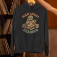 Wild About Reading Sloth Coffee Teacher Book Lover Unisex Hoodie