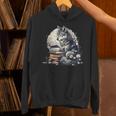 Wolf Reading Book Librarian Library Wolves Unisex Hoodie