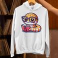 Adorable Book Lover Rattlesnake With Reading Glasses Cute Unisex Hoodie