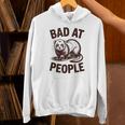 Bad At People Ferret Introvert Saying Slogan Unisex Hoodie Bad At People Ferret Introvert Saying Slogan Unisex Hoodie