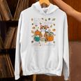 Cat Fall In Love With Reading Book Lover Autumn Unisex Hoodie
