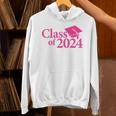 Class Of 2024 Pink For Girls And Women Graduation Unisex Hoodie
