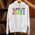 Class Of 2031 Pre-K -12th Grade Hand Prints Space Graduation Unisex Hoodie