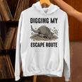 Digging My Escape Route Armadillo Introvert Humor Unisex Hoodie Digging My Escape Route Armadillo Introvert Humor Unisex Hoodie