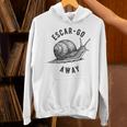 Escar Go Away Snail Vintage French Pun Introvert Humor Unisex Hoodie