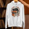 Fall Book Teacher Cat Books Halloween Autumn Librarian Unisex Hoodie