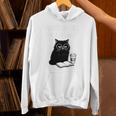 First Of All I’m A Delight Cute Cat Books Coffee Humor Unisex Hoodie