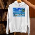 Frutiger Aero Beach Y2k Aesthetic Palm Tree Sand Ocean Premium Unisex Hoodie
