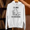 Go Away I'm Introverting Cat Introvert Anxiety Anxious Unisex Hoodie