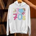 I Love 70's Retro Style Nostalgia Vibe 1970's Party Premium Tri-Blend Unisex Hoodie