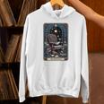 Mystical Library Book Reader The Introvert Tarot Card Unisex Hoodie