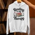 Reading Is My Therapy Book Lover Bookworm Unisex Hoodie