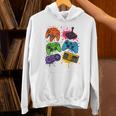 Retro Gamer Controller 80s 90s Video Game Arcade Nostalgia Unisex Hoodie