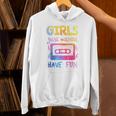 Retro Girls Just Wanna Have Fun Nostalgia 1980s 80's Premium Tri-Blend Unisex Hoodie
