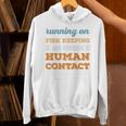 Running On Fish Keeping Social Introvert Humor Vintage Unisex Hoodie