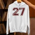 Senior 2027 Maroon Senior Class Of 27 Jersey Graduation Unisex Hoodie