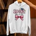 Senior Class Of 2027 Coquette Pink Bow Graduation 2027 Girls Unisex Hoodie