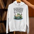 Unearth a Story Frog Reading a Book Summer 2026 Premium Tri-Blend Unisex Hoodie