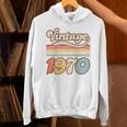 Vintage 1970 Birthday Retro Style 70's Born Nostalgia Outfit Premium Tri-Blend Unisex Hoodie