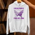 I Wear Purple In Memory For My Son Epilepsy Awareness Ribbon Unisex Hoodie