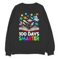 100th Day Of School Astronaut Books Space 100 Days Smarter Unisex Sweatshirt