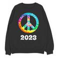 2023 Graduation Class Year Tie Dye Peace Sign Graduate Shirt Unisex Sweatshirt