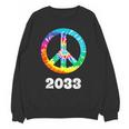 2033 Graduation Class Year Tie Dye Peace Sign Unisex Sweatshirt