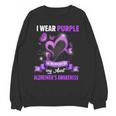 Alzheimer's Awareness I Wear Purple In Memory Of My Aunt Unisex Sweatshirt Alzheimer's Awareness I Wear Purple In Memory Of My Aunt Unisex Sweatshirt