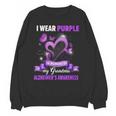 Alzheimer's Awareness I Wear Purple In Memory Of My Grandma Unisex Sweatshirt