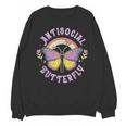 Antisocial Butterfly Groovy t For Introvert Men Women Girls Unisex Sweatshirt