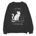 Antisocial Introvert Cat With Coffee On Computer Emo Goth Unisex Sweatshirt Antisocial Introvert Cat With Coffee On Computer Emo Goth Unisex Sweatshirt