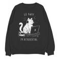 Antisocial Introvert Cat With Coffee On Computer Emo Goth Unisex Sweatshirt Antisocial Introvert Cat With Coffee On Computer Emo Goth Unisex Sweatshirt