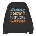 Archery Now Minimal Socializing Introvert Vintage Unisex Sweatshirt