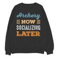 Archery Now Minimal Socializing Introvert Vintage Unisex Sweatshirt Archery Now Minimal Socializing Introvert Vintage Unisex Sweatshirt