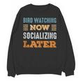 Bird Watching Now Minimal Socializing Introvert Vintage Unisex Sweatshirt Bird Watching Now Minimal Socializing Introvert Vintage Unisex Sweatshirt