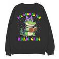 All Booked For Mardi Gras Crocodile Reading Book Teacher Unisex Sweatshirt