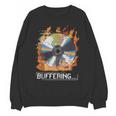Buffering Glitched CD On Fire 2000s Nostalgia Unisex Sweatshirt