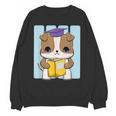 Bulldog Anime Pup Graduation Unisex Sweatshirt