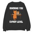 Cat Ignoring You Expert Level Orange Tabby Introvert Unisex Sweatshirt Cat Ignoring You Expert Level Orange Tabby Introvert Unisex Sweatshirt