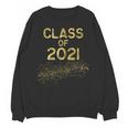 CLASS Of 2021 Gold Bokeh Confetti Fun Graduation Unisex Sweatshirt